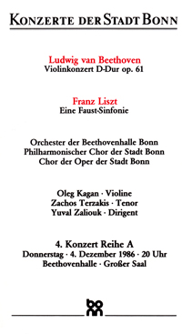 Liszt: A FAUST SYMPHONY - Bonn 1986